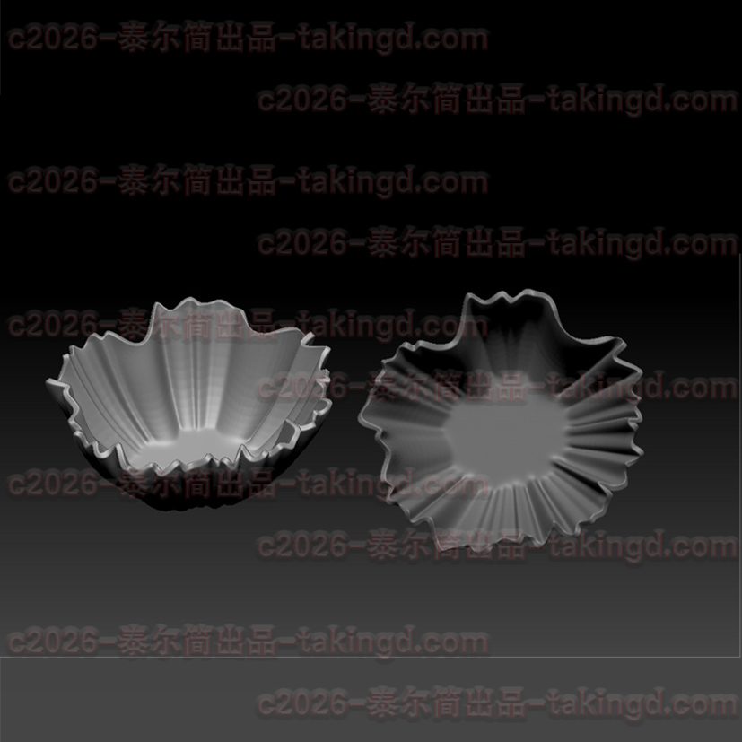 3D02-褶皱碗3D模型